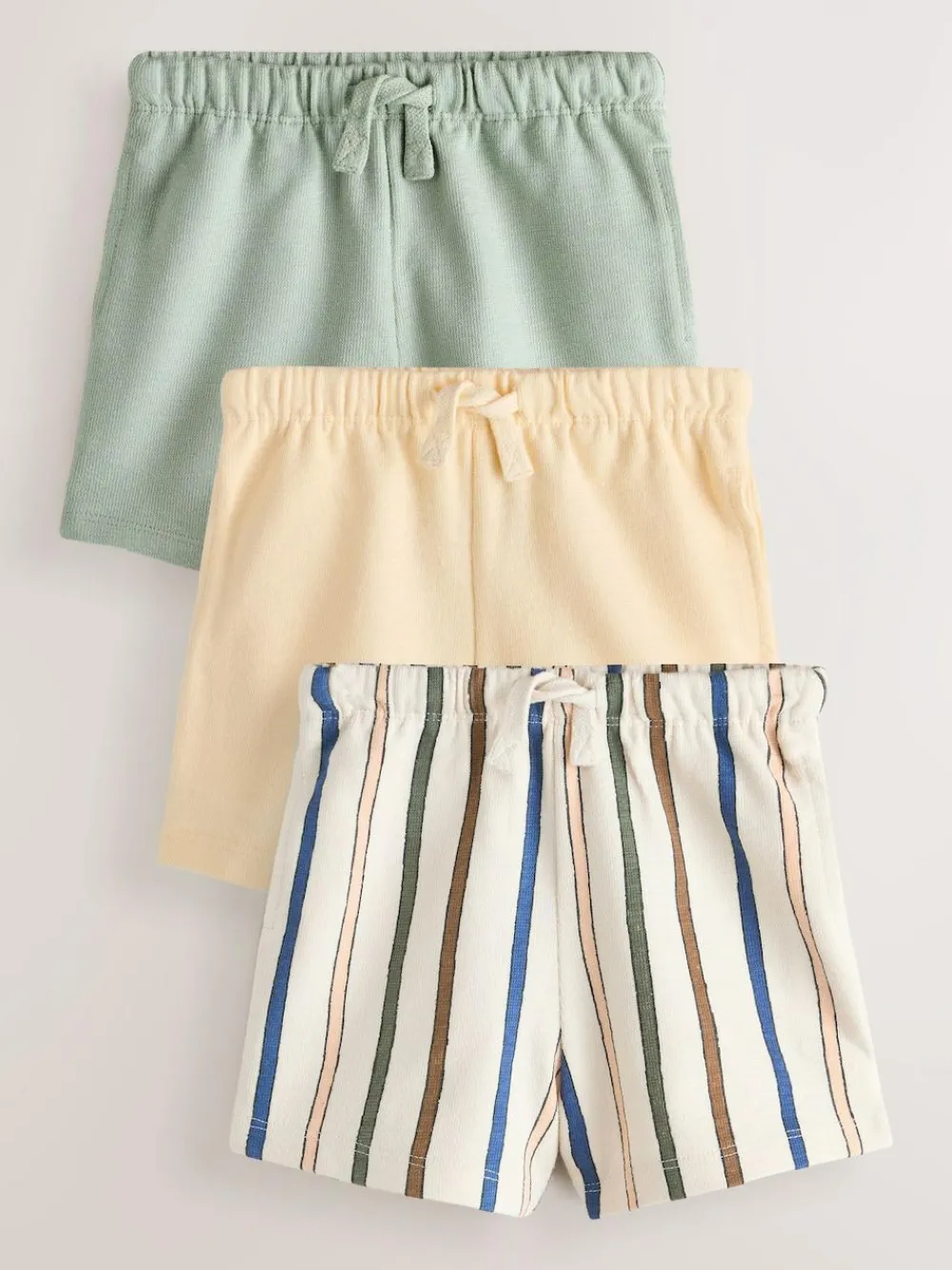 Next Textured Shorts 3 Pack (3mths-7yrs)^BOY Shorts|Shorts
