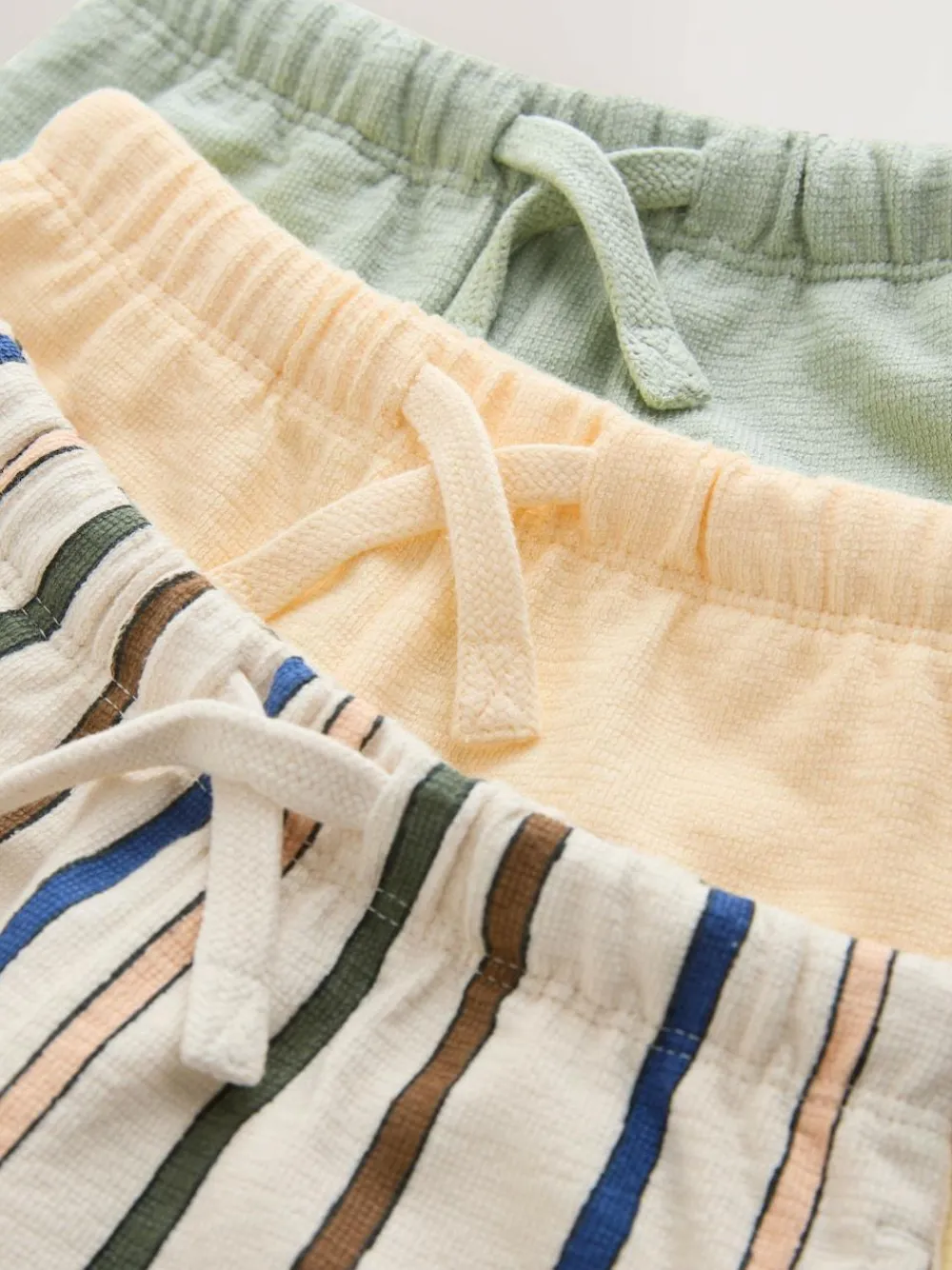 Next Textured Shorts 3 Pack (3mths-7yrs)^BOY Shorts|Shorts