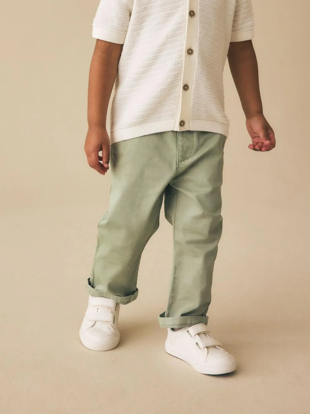 Next Sage Green Stretch Chino Trousers (3mths-7yrs)^BOY Pants & Leggings|Joggers