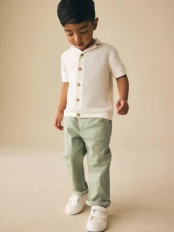 Next Sage Green Stretch Chino Trousers (3mths-7yrs)^BOY Pants & Leggings|Joggers