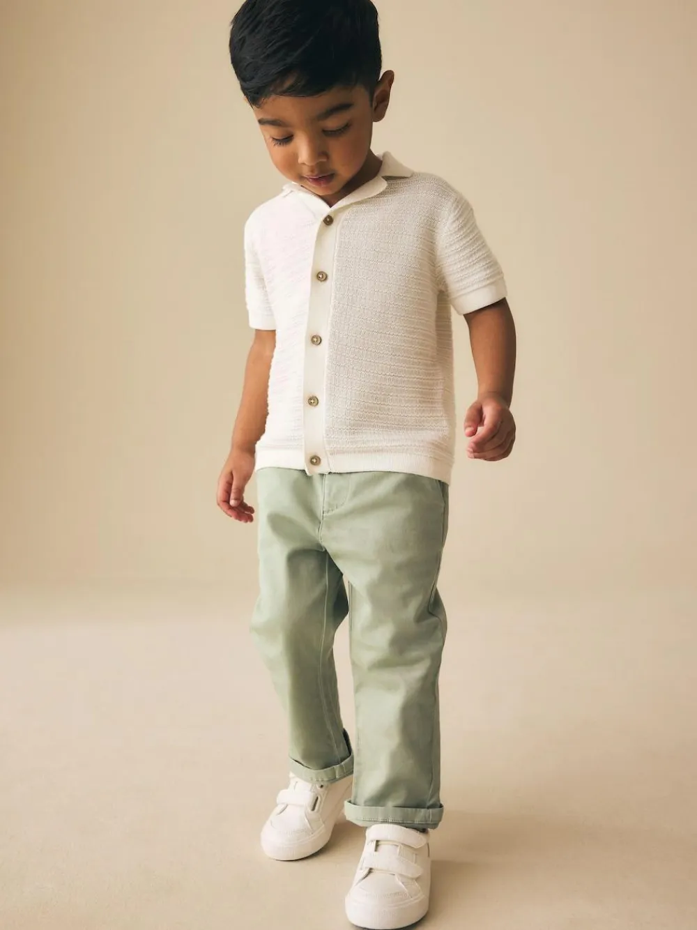 Next Sage Green Stretch Chino Trousers (3mths-7yrs)^BOY Pants & Leggings|Joggers