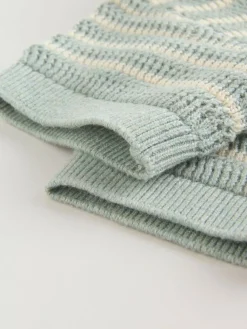Sale Next Knitted Top and Shorts Baby Set (0mths-2yrs) Sage Green Stripe