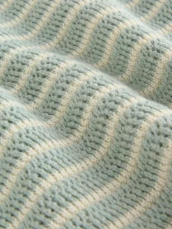 Sale Next Knitted Top and Shorts Baby Set (0mths-2yrs) Sage Green Stripe