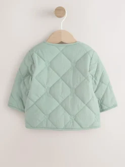 Next Sage Green Tulip Quilted Nylon Baby Jacket (0mths-2yrs)^ Coats, Jackets & Pramsuits|Coats, Jackets & Pramsuits
