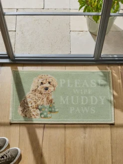 Sale Next Sage Green Washable Cockapoo Doormat
