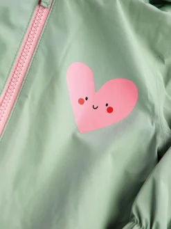 Next Sage Green Waterproof Printed Puddlesuit (3mths-7yrs)^ Coats, Jackets & Pramsuits|Coats, Jackets & Pramsuits