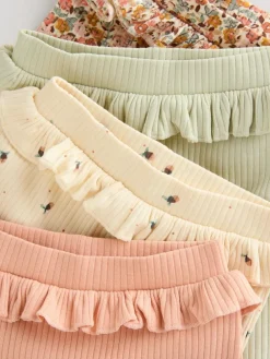 Next Sage Green/Coral/Ditsy Baby Leggings 4 Pack (0mths-2yrs)^ Pants & Leggings|Pants & Leggings