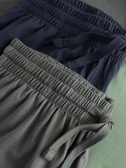 Best Next Sage Green/Slate Grey Jersey Short Pyjamas Set 2 Pack