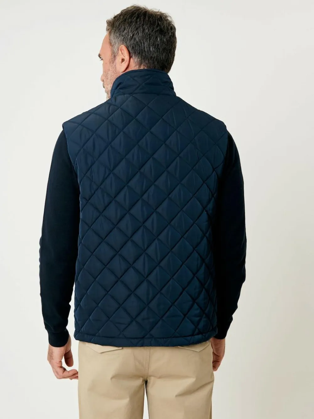 Discount Saltwell Blue Heritage Diamond Quilted Funnel Neck Gilet