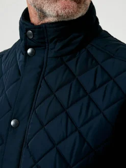 Discount Saltwell Blue Heritage Diamond Quilted Funnel Neck Gilet