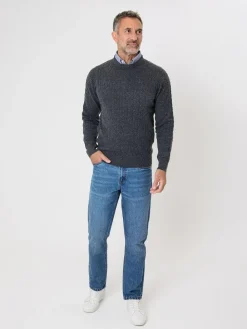 Best Saltwell Cable Knit Mock Shirt Jumper Grey
