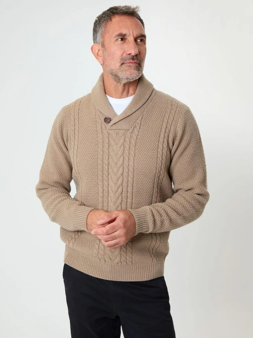 Saltwell Cable Knit Shawl Neck Jumper^ Knitwear|Knitwear