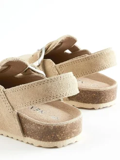 Clearance Next Leather Clogs Sand