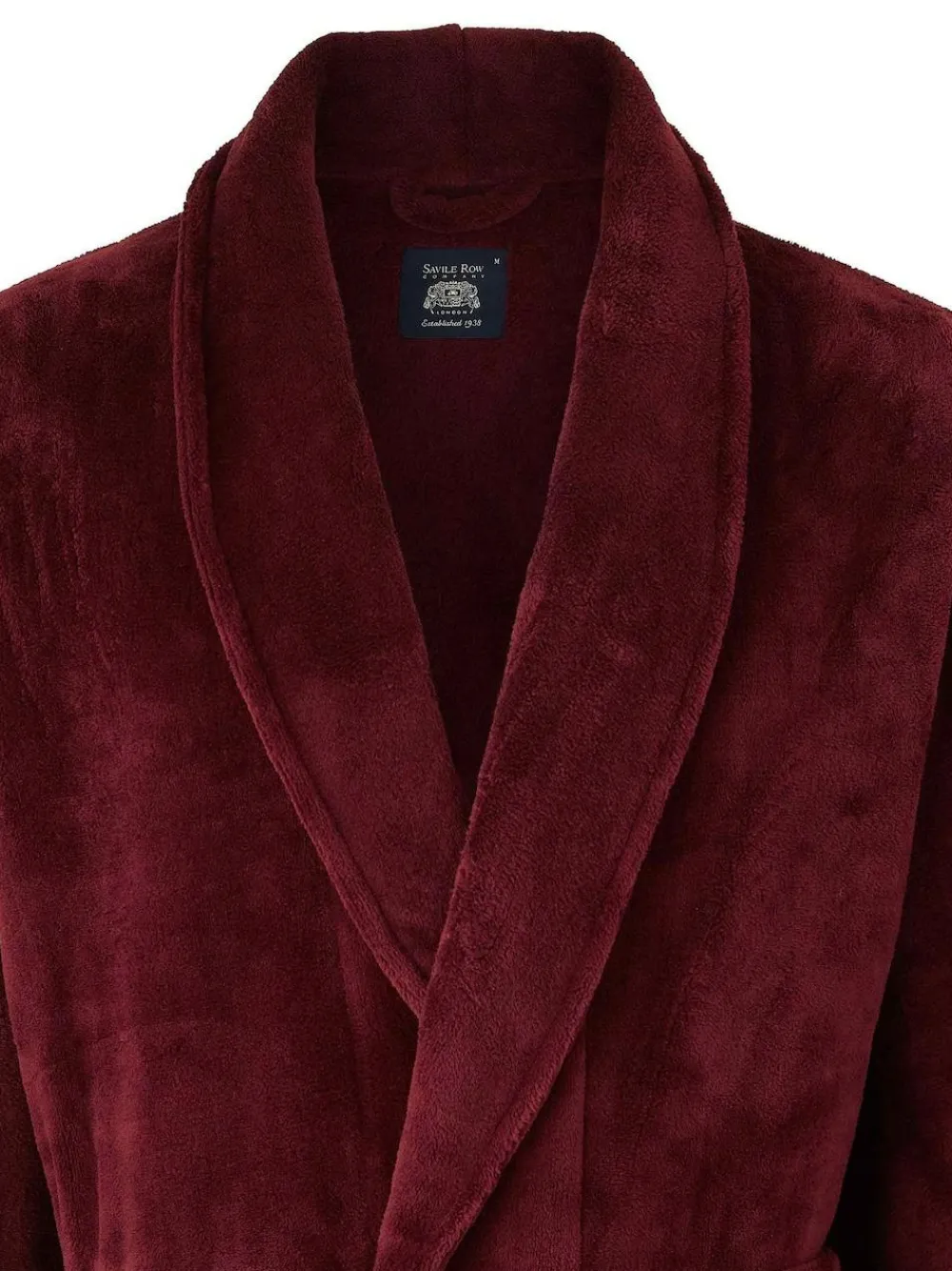 Online Savile Row Company Red Lightweight Soft Fleece Dressing Gown