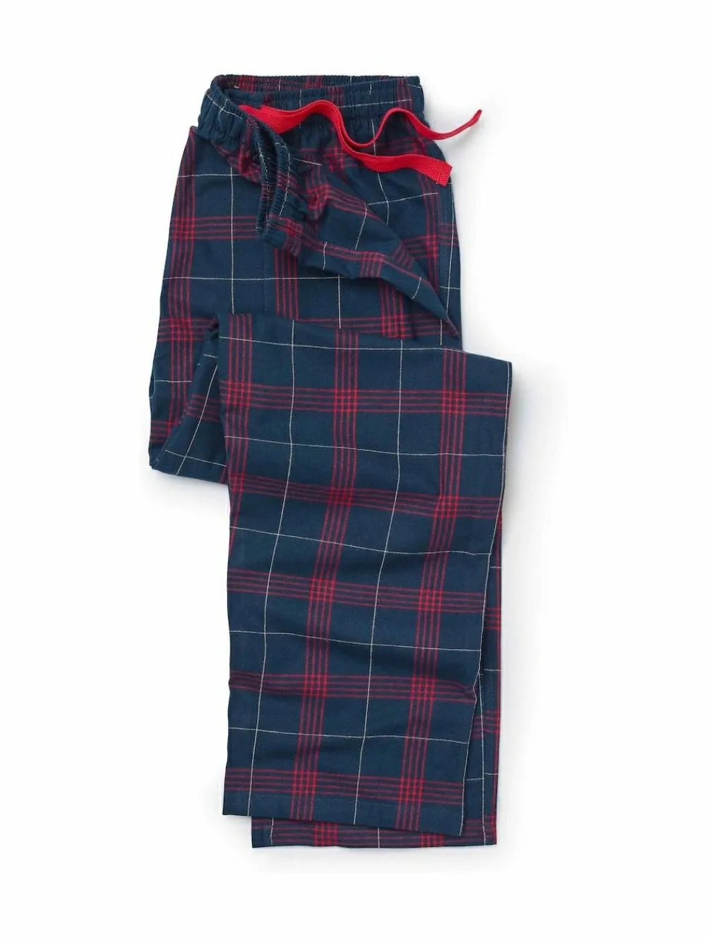 Savile Row Company Red Window Check Brushed Cotton Twill Pyjama Bottoms^ Pyjamas