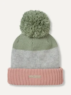 New Sealskinz Flitcham Waterproof Cold Weather Bobble Hat Pink