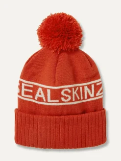 Online Sealskinz Heacham Waterproof Cold Weather Icon Bobble Hat Orange