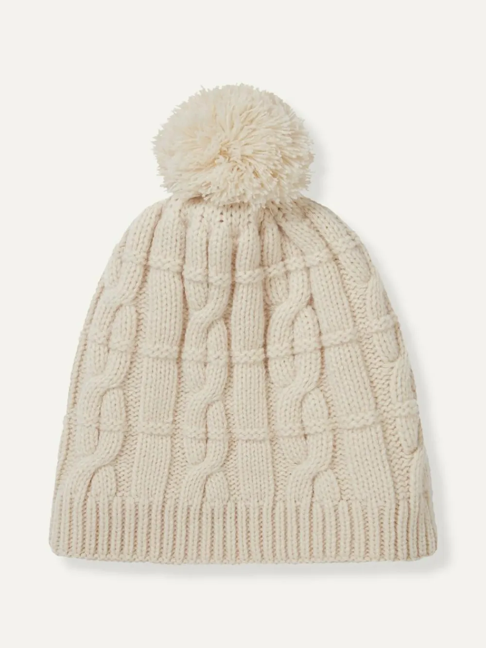 Best Sealskinz Hemsby Waterproof Cold Weather Cable Knit Bobble Hat Cream
