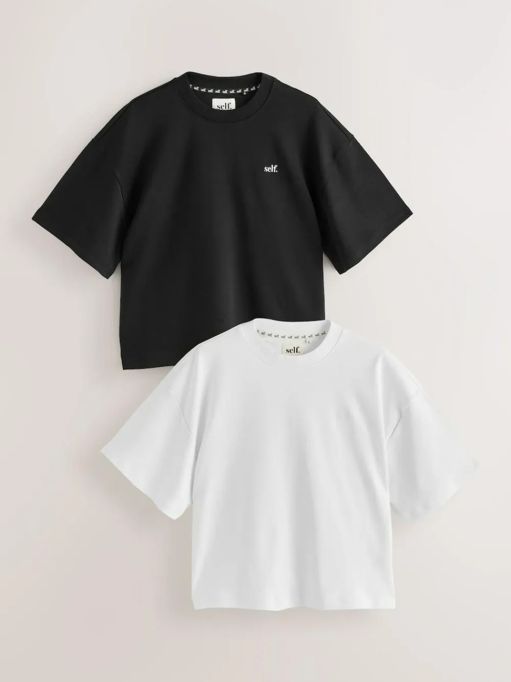 self. Black/White T-Shirts 2 Pack^Women Tops & T-Shirts|Loungewear