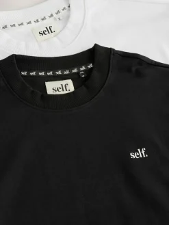 self. Black/White T-Shirts 2 Pack^Women Tops & T-Shirts|Loungewear