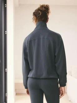 New self. Half Zip Modal Sweatshirt Blue