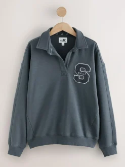 Online self. Rugby Sweatshirt Blue
