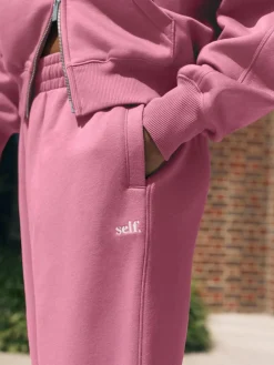 New self. Bright Pink Cuffed Joggers