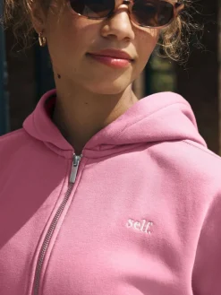New self. Hooded Zip Through Jacket Bright Pink