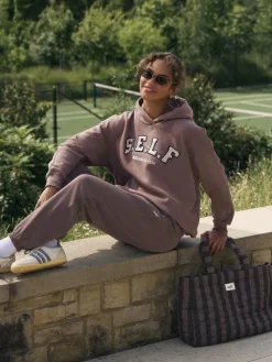 self. Brown Cuffed Joggers^Women Loungewear|Leggings & Sweatpants