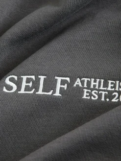 Outlet self. Half Zip Sweatshirt Charcoal Grey