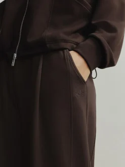 Clearance self. Barrell Leg Joggers Chocolate Brown