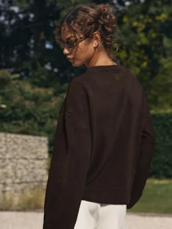 Outlet self. Knit Jumper Chocolate Brown