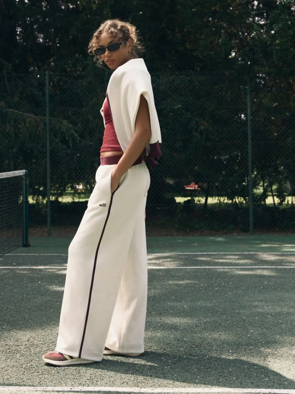 self. Ecru/BerryColourblock Sweatshirt^Women Hoodies & Sweatshirts|Loungewear