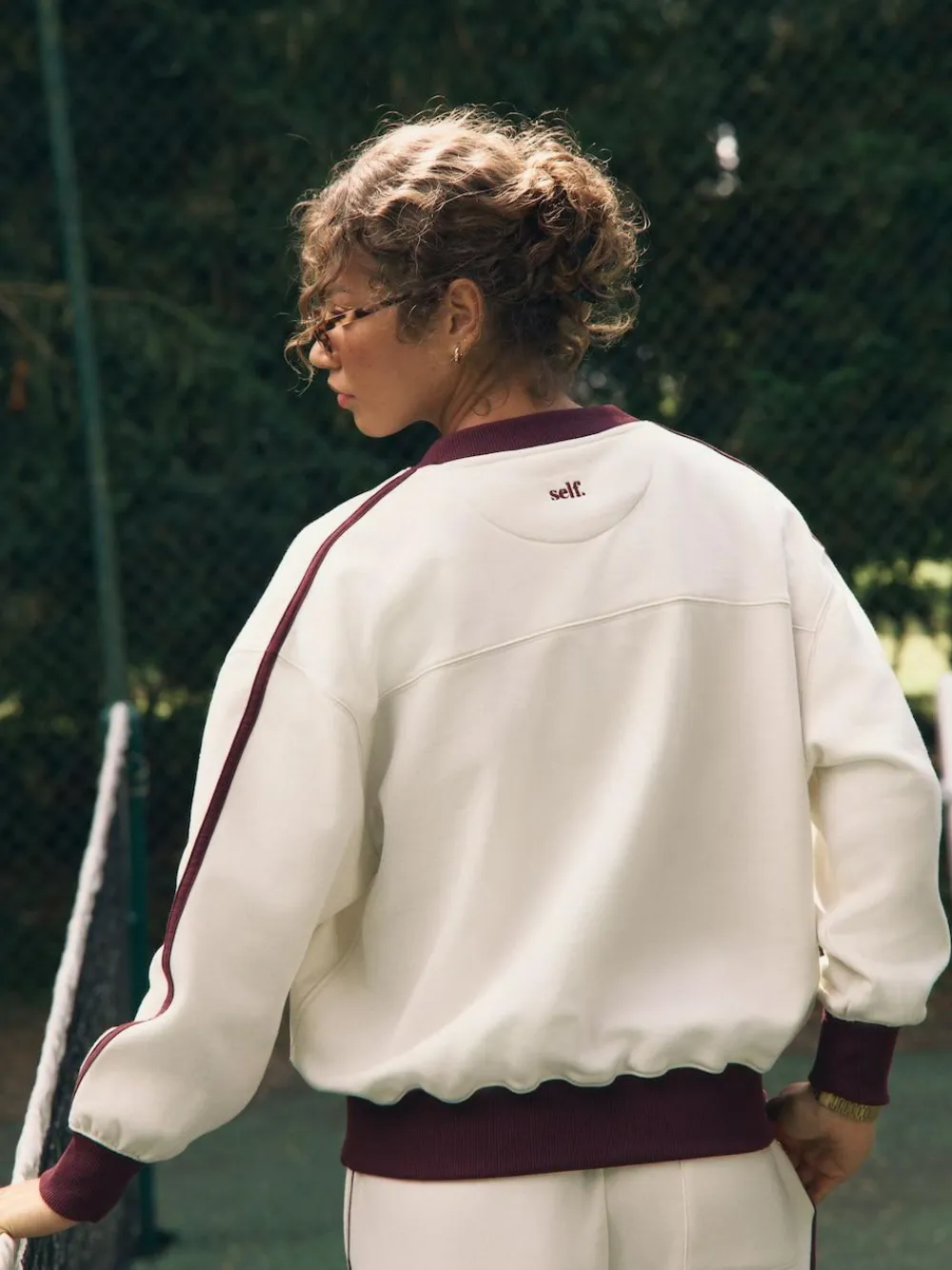 self. Ecru/BerryColourblock Sweatshirt^Women Hoodies & Sweatshirts|Loungewear