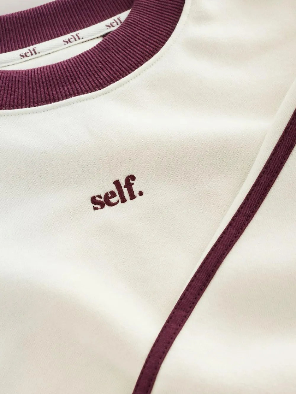 self. Ecru/BerryColourblock Sweatshirt^Women Hoodies & Sweatshirts|Loungewear