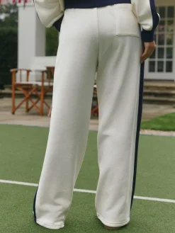 Best self. Ecru/Navy Wide Leg Joggers