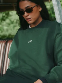 Discount self. Green Cuffed Joggers