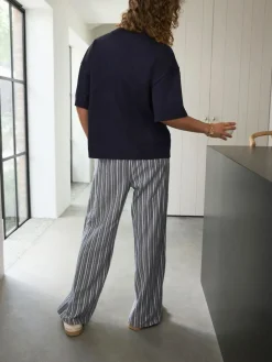 New self. Short Sleeve Pyjamas Navy Stripe