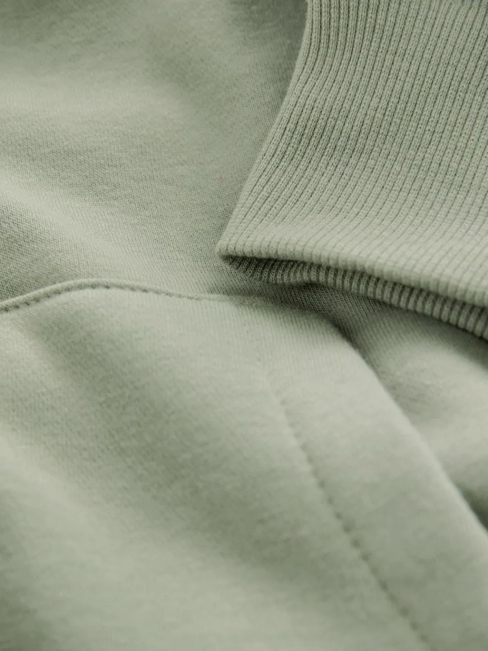 Online self. Hooded Zip Through Jacket Sage Green