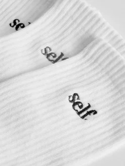 self. White 3 Pack Cushion Sole Lounge Ankle Socks 3 Pack