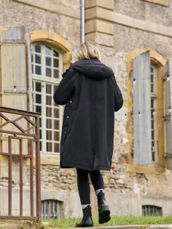 Hot Seraphine 3 in 1 Maternity & Babywearing Parka with Borg Lining Black