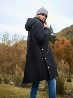 Hot Seraphine 3 in 1 Maternity & Babywearing Parka with Borg Lining Black