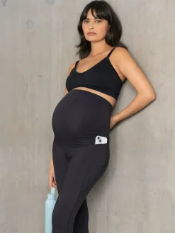 Online Seraphine Black Bump & Back Support Maternity Black Leggings