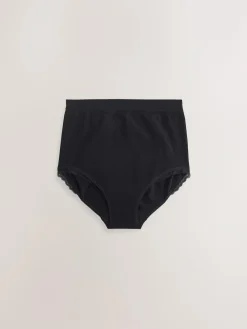 Seraphine Black Cotton Rib Jersey Maternity & Postpartum Briefs 5 Pack^Women Panties|All Lingerie