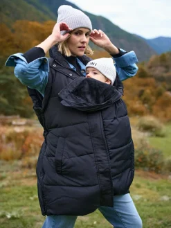 New Seraphine Black 3-In-1 Maternity & Babywearing Gilet