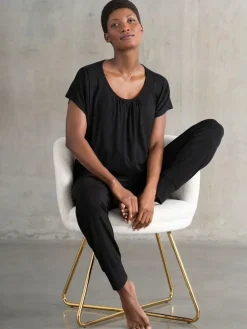 Best Seraphine Maternity & Nursing Hospital Bag Pyjamas 2 Piece Set Black