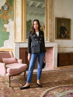 Seraphine Black Maternity Tweed Blazer^Women Coats & Jackets|Coats & Jackets