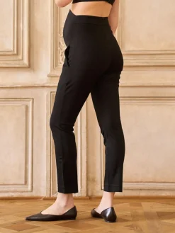 Seraphine Black Petite Overbump Maternity Everyday Work Trouser^Women Pants