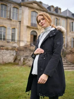 Hot Seraphine Black Premium 3 in 1 Maternity Babywearing Parka
