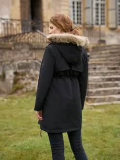 Hot Seraphine Black Premium 3 in 1 Maternity Babywearing Parka